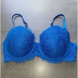 Victorias Secret Dream Angels Blue Lace Underwire Light Padding 32D